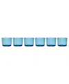Oneida Stackables Short Glasses, Set Of 6 In Blue
