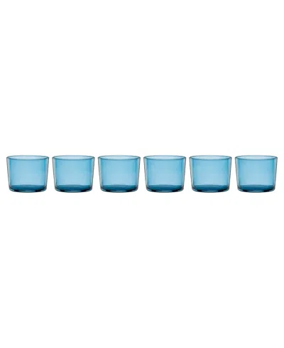 Oneida Stackables Short Glasses, Set Of 6 In Blue