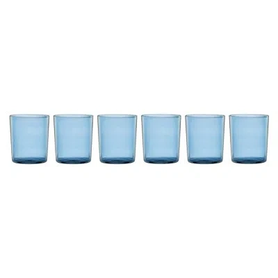 Oneida Stackables Tall Clear Drinkware, Set Of 6 In Blue