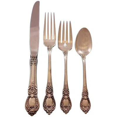 Pre-owned Oneida Stanton Hall By Heirloom  Sterling Silver Flatware Set Service 24 Pieces In Brown