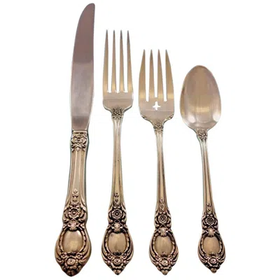Pre-owned Oneida Stanton Hall By  Sterling Silver Flatware Set For 12 Service 48 Pieces In Brown