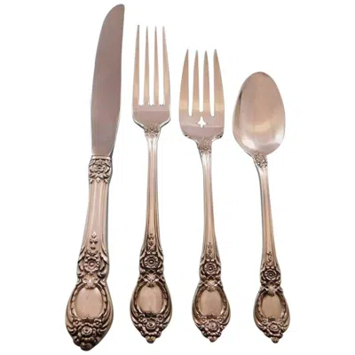 Pre-owned Oneida Stanton Hall By  Sterling Silver Flatware Set For Eight Service 35 Pieces In Brown