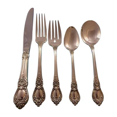 Pre-owned Oneida Stanton Hall By  Sterling Silver Flatware Set For Eight Service 43 Pieces In Black