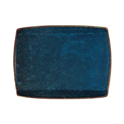 Oneida Studio Pottery Blue Moss Rectangular Plate, 11" X 8 5/8" By  (case Of 12) (porcelain)