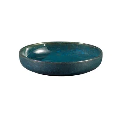 Oneida Studio Pottery Blue Moss Tapas Dish, 7 In By  (case Of 24) (porcelain) In Gold;blue Moss