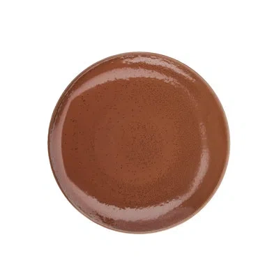 Oneida Terra Verde Cotta Coupe Plates Round, 10.25",by  In Orange;cotta