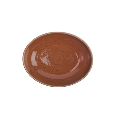 Oneida Terra Verde Cotta Oval Bowls, 35 Oz, By  In Orange;cotta