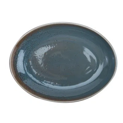 Oneida Terra Verde Dusk Oval Bowls, 35 Oz, By  In Blue;dusk