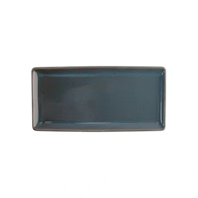 Oneida Terra Verde Dusk Rectangular Appetizer Tray, 13" X 6.25", By  In Blue