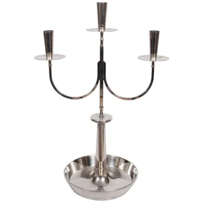 Pre-owned Oneida Tommi Parzinger Heirloom 700 Silver Triple Candlestick Candelabra, 1950's