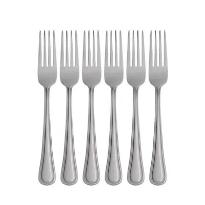 Oneida Tress Mirror Everyday Dinner Forks, Set Of 6 In Silver
