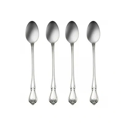 Oneida True Rose Everyday Flatware Tall Drink Spoons