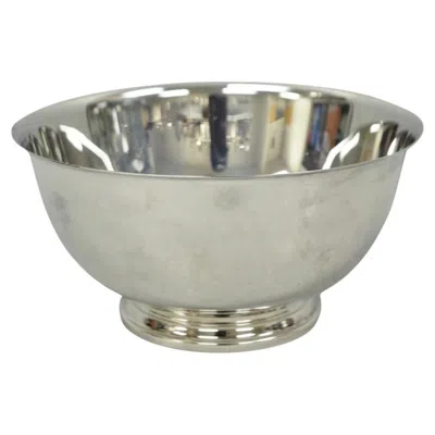 Pre-owned Oneida Vintage Mid Century Modern Paul Revere  Silver Plate 8" Round Serving Bowl