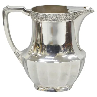 Pre-owned Oneida Vintage  Coronation Community Silver Plated Water Pitcher With Handle