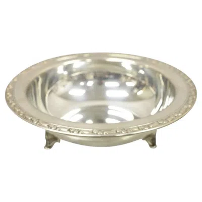 Pre-owned Oneida Vintage  Ltd Rose Design Silver Plated 10.5" Round Vegetable Serving Bowl In Red