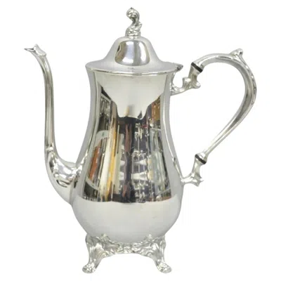 Pre-owned Oneida Vintage  Victorian Style Silver Plated Victorian Teapot Coffee Pot