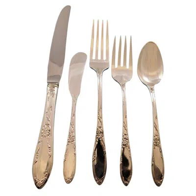 Pre-owned Oneida Virginian By  Sterling Silver Flatware Set For 12 Service 60 Pieces In Sand