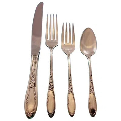 Pre-owned Oneida Virginian By  Sterling Silver Flatware Set For 8 Service 38 Pieces In Brown