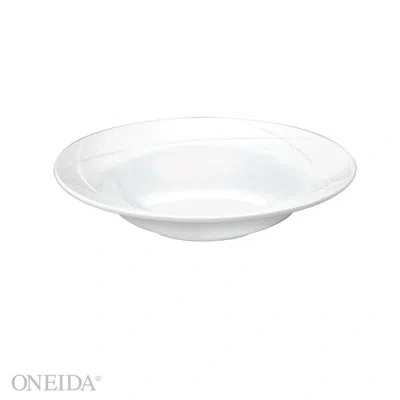 Oneida Vision Rimmed Soup Bowls, 31 Oz, Bone China By  In Bone White