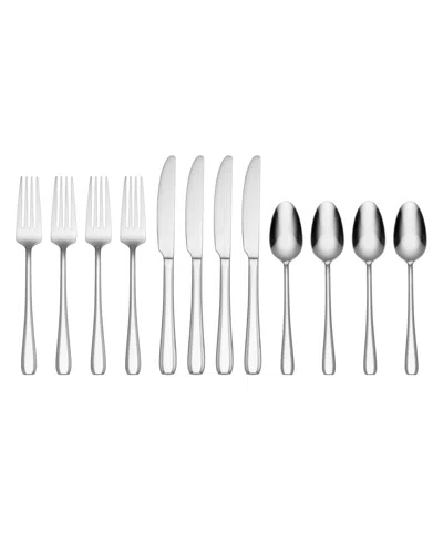 Oneida Waverly 12 Piece Everyday Flatware Set In Metallic