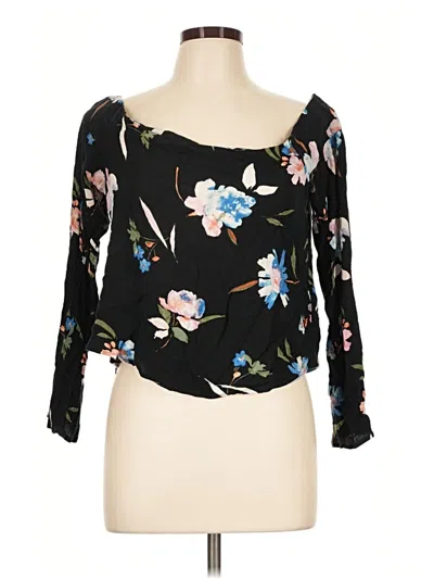 Pre-owned O'neill 3/4 Sleeve Blouse In Black