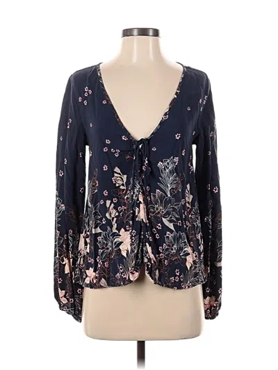 Pre-owned O'neill 3/4 Sleeve Blouse In Blue