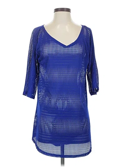 Pre-owned O'neill 3/4 Sleeve Blouse In Blue
