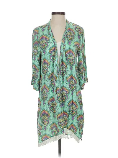 Pre-owned O'neill 3/4 Sleeve Blouse In Green