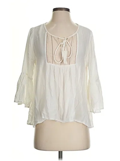 Pre-owned O'neill 3/4 Sleeve Blouse In Ivory