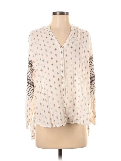 Pre-owned O'neill 3/4 Sleeve Blouse In White