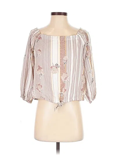 Pre-owned O'neill 3/4 Sleeve Blouse In White