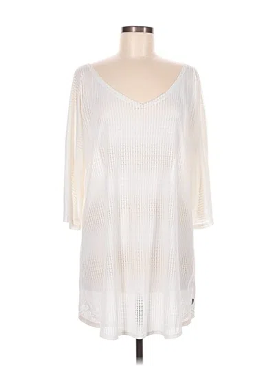 Pre-owned O'neill 3/4 Sleeve Top Ivory V Neck Tops In White