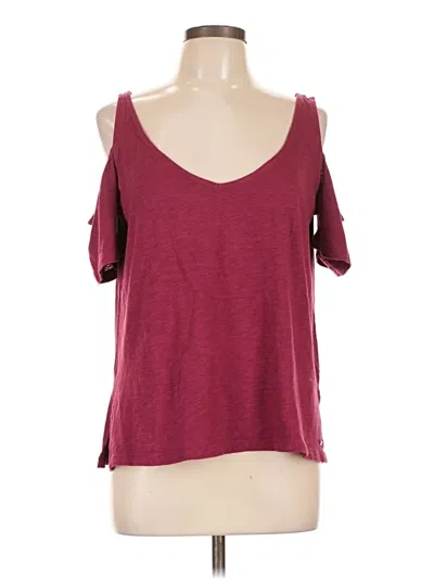 Pre-owned O'neill 3/4 Sleeve T-shirt In Burgundy