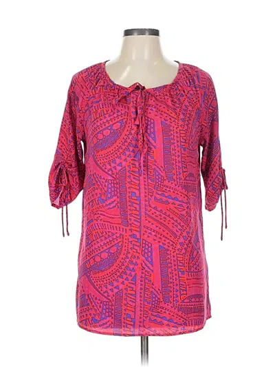 Pre-owned O'neill 3/4 Sleeve T-shirt In Pink