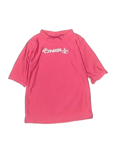 Pre-owned O'neill Kids' 3/4 Sleeve T-shirt In Pink