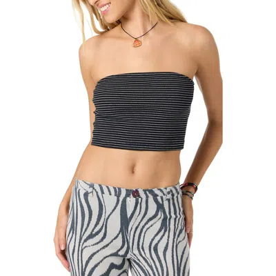 O'neill Adeline Stripe Tube Top In Black