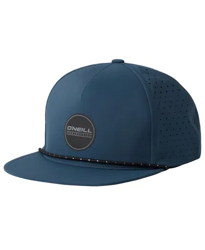 O'neill Adjustable-fit Embroidered Logo Performance Hat In Dark Slate