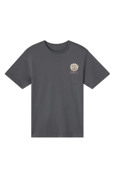 O'neill Adorned Graphic Oversized T-shirt In Black