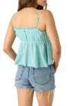 O'neill Alexia Eyelet Cotton Babydoll Camisole In Blue