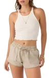 O'neill Alyx Racerback Crop Tank In Tapioca