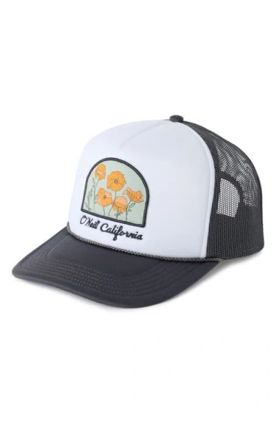 O'neill Arlie Trucker Hat In Washed Black