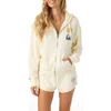 O'neill Atwood Palma Graphic Zip-up Hoodie In White