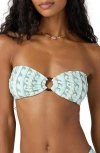 O'neill Balearic Waves Coast Bandeau Bikini Top In Blue