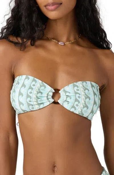 O'neill Balearic Waves Coast Bandeau Bikini Top In White