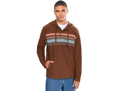 O'neill Bavaro Block Striped Poncho Men's Sweatshirt Coconut Brown: Sm, Cotton/fleece/polyester