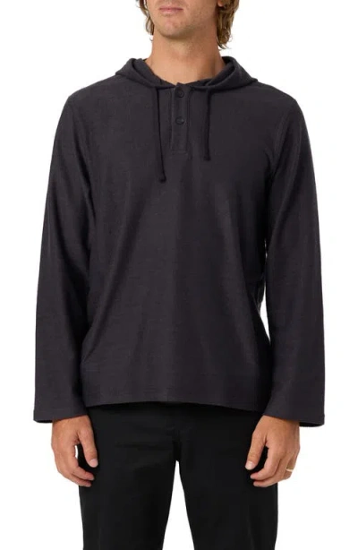 O'neill Bavaro Cotton Blend Poncho Hoodie In Black