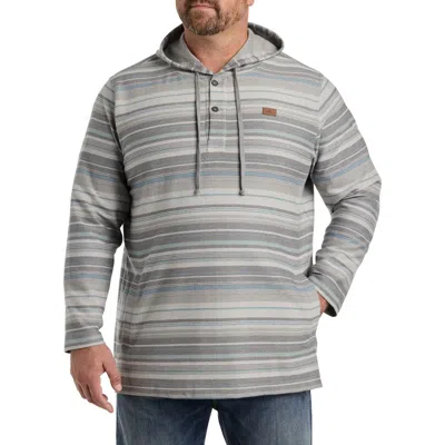O'neill Big & Tall Bavaro Striped Pullover Hoodie In Light Grey