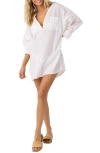 O'neill Belizin Long Sleeve Cover-up Tunic In White