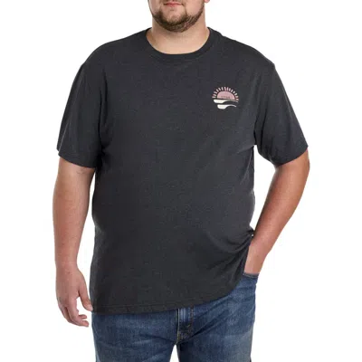 O'neill Big & Tall Barrel Ride Graphic Tee In Black Char Heather