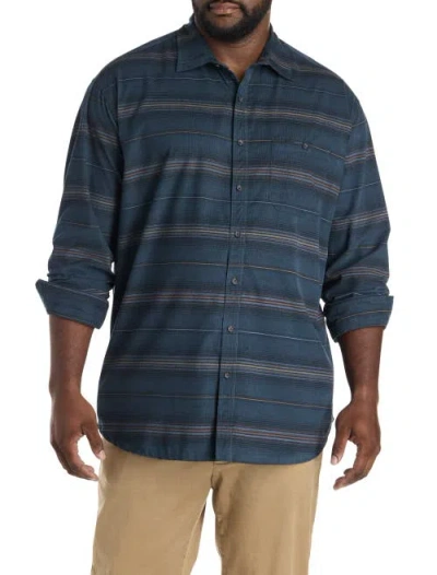 O'neill Big & Tall Caruso Striped Cord Shirt In Blue